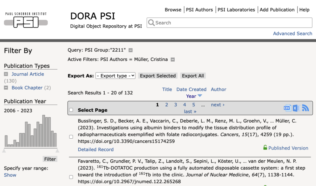 PSI's Digital Object Repository snippet.